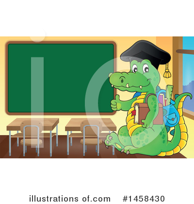 Royalty-Free (RF) Crocodile Clipart Illustration by visekart - Stock Sample #1458430