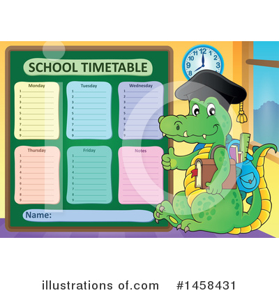 Royalty-Free (RF) Crocodile Clipart Illustration by visekart - Stock Sample #1458431