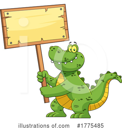 Royalty-Free (RF) Crocodile Clipart Illustration by Hit Toon - Stock Sample #1775485