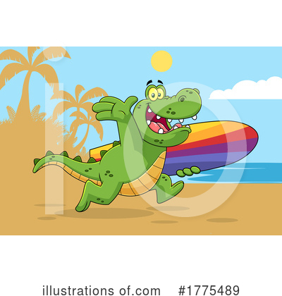 Royalty-Free (RF) Crocodile Clipart Illustration by Hit Toon - Stock Sample #1775489