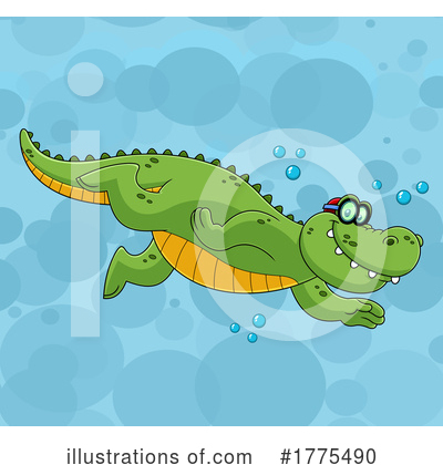 Royalty-Free (RF) Crocodile Clipart Illustration by Hit Toon - Stock Sample #1775490