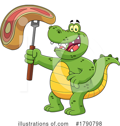 Alligator Clipart #1790798 by Hit Toon