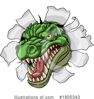 Royalty-Free (RF) Crocodile Clipart Illustration by AtStockIllustration - Stock Sample #1805343