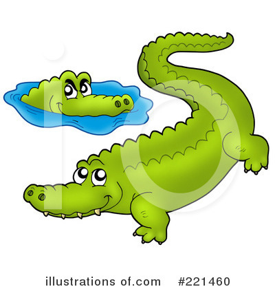 Royalty-Free (RF) Crocodile Clipart Illustration by visekart - Stock Sample #221460
