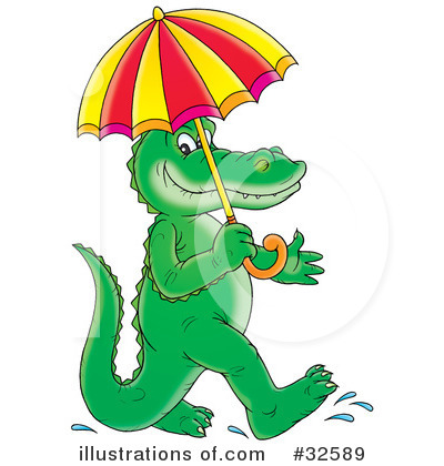 Royalty-Free (RF) Crocodile Clipart Illustration by Alex Bannykh - Stock Sample #32589