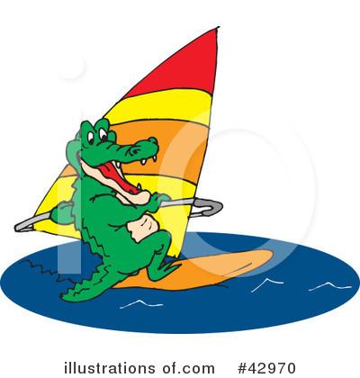 Alligator Clipart #42970 by Dennis Holmes Designs