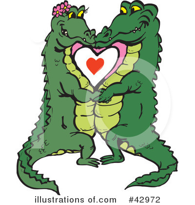 Royalty-Free (RF) Crocodile Clipart Illustration by Dennis Holmes Designs - Stock Sample #42972