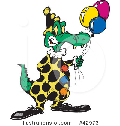 Royalty-Free (RF) Crocodile Clipart Illustration by Dennis Holmes Designs - Stock Sample #42973