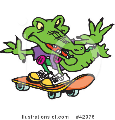 Royalty-Free (RF) Crocodile Clipart Illustration by Dennis Holmes Designs - Stock Sample #42976
