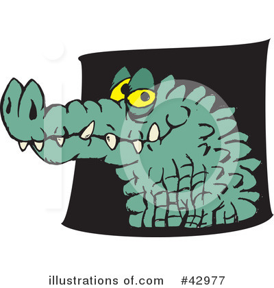 Royalty-Free (RF) Crocodile Clipart Illustration by Dennis Holmes Designs - Stock Sample #42977