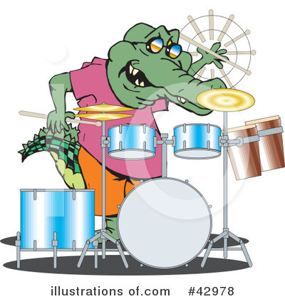 Alligator Clipart #42978 by Dennis Holmes Designs