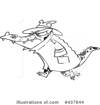 Royalty-Free (RF) Crocodile Clipart Illustration by toonaday - Stock Sample #437644