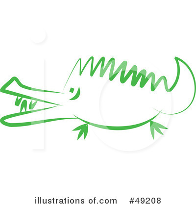 Royalty-Free (RF) Crocodile Clipart Illustration by Prawny - Stock Sample #49208