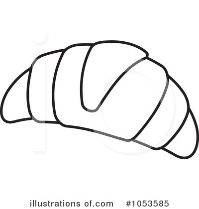 Royalty-Free (RF) Croissant Clipart Illustration by Any Vector - Stock Sample #1053585