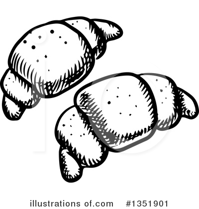 Royalty-Free (RF) Croissant Clipart Illustration by Vector Tradition SM - Stock Sample #1351901
