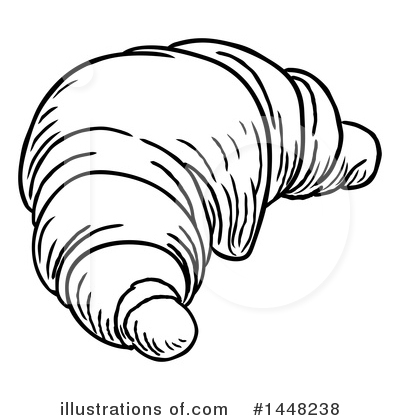 Royalty-Free (RF) Croissant Clipart Illustration by AtStockIllustration - Stock Sample #1448238