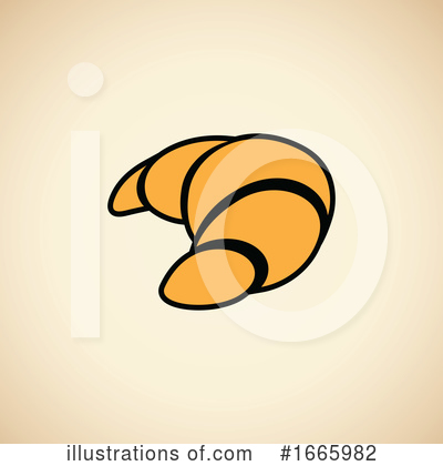Royalty-Free (RF) Croissant Clipart Illustration by cidepix - Stock Sample #1665982