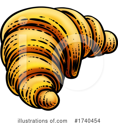 Croissant Clipart #1740454 by AtStockIllustration