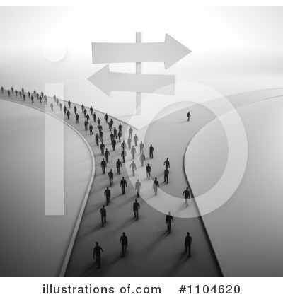Royalty-Free (RF) Crossroads Clipart Illustration by Mopic - Stock Sample #1104620