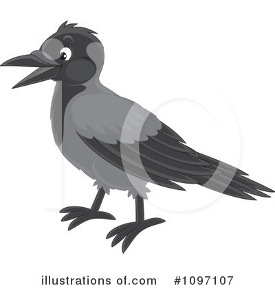 Royalty-Free (RF) Crow Clipart Illustration by Alex Bannykh - Stock Sample #1097107