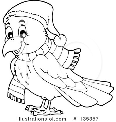 Royalty-Free (RF) Crow Clipart Illustration by visekart - Stock Sample #1135357