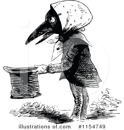 Royalty-Free (RF) Crow Clipart Illustration by Prawny Vintage - Stock Sample #1154749