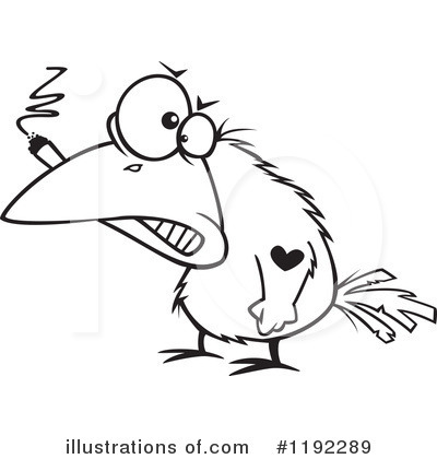Royalty-Free (RF) Crow Clipart Illustration by toonaday - Stock Sample #1192289