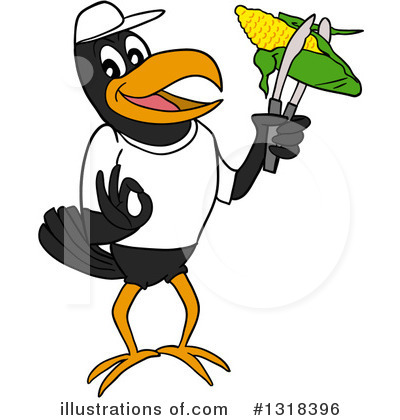 Royalty-Free (RF) Crow Clipart Illustration by LaffToon - Stock Sample #1318396