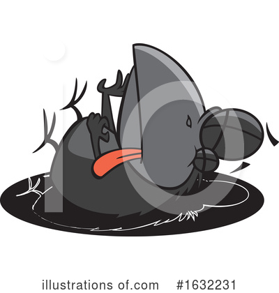 Royalty-Free (RF) Crow Clipart Illustration by toonaday - Stock Sample #1632231