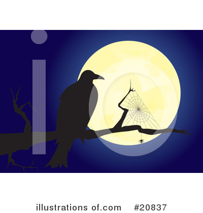 Royalty-Free (RF) Crow Clipart Illustration by Paulo Resende - Stock Sample #20837