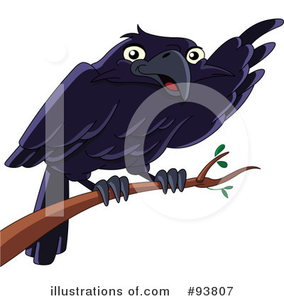 Royalty-Free (RF) Crow Clipart Illustration by yayayoyo - Stock Sample #93807