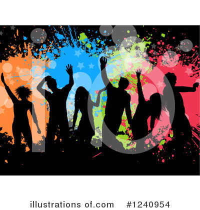 Silhouetted Dancers Clipart #1240954 by KJ Pargeter