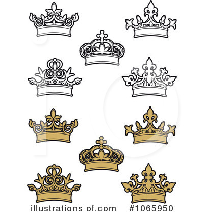 Royalty-Free (RF) Crown Clipart Illustration by Vector Tradition SM - Stock Sample #1065950