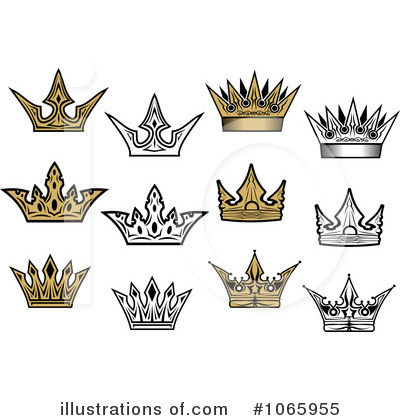 Royalty-Free (RF) Crown Clipart Illustration by Vector Tradition SM - Stock Sample #1065955