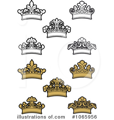 Royalty-Free (RF) Crown Clipart Illustration by Vector Tradition SM - Stock Sample #1065956
