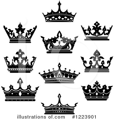 Royalty-Free (RF) Crown Clipart Illustration by Vector Tradition SM - Stock Sample #1223901