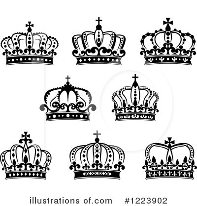Royalty-Free (RF) Crown Clipart Illustration by Vector Tradition SM - Stock Sample #1223902