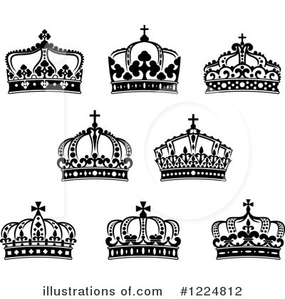 Royalty-Free (RF) Crown Clipart Illustration by Vector Tradition SM - Stock Sample #1224812