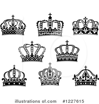 Royalty-Free (RF) Crown Clipart Illustration by Vector Tradition SM - Stock Sample #1227615