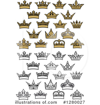 Royalty-Free (RF) Crown Clipart Illustration by Vector Tradition SM - Stock Sample #1280027