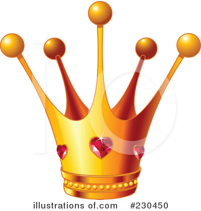 Royalty-Free (RF) Crown Clipart Illustration by Pushkin - Stock Sample #230450