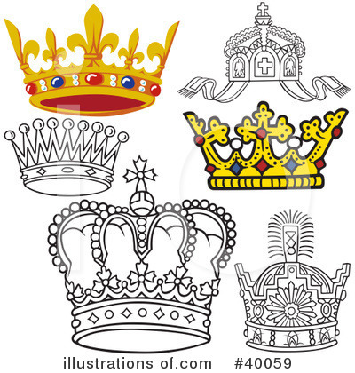 Royalty-Free (RF) Crown Clipart Illustration by dero - Stock Sample #40059