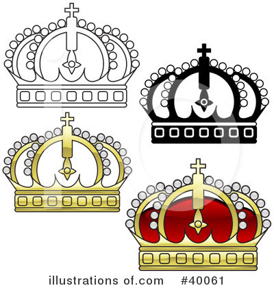 Royalty-Free (RF) Crown Clipart Illustration by dero - Stock Sample #40061