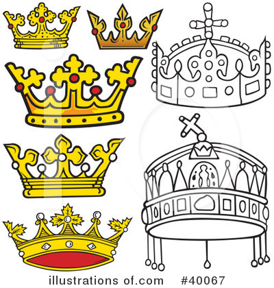 Royalty-Free (RF) Crown Clipart Illustration by dero - Stock Sample #40067
