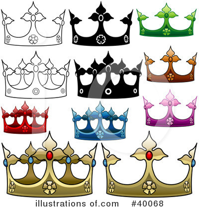 Royalty-Free (RF) Crown Clipart Illustration by dero - Stock Sample #40068