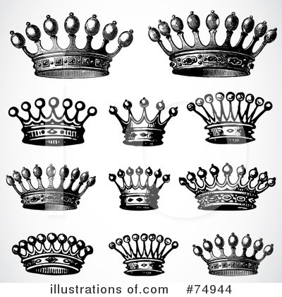 Royalty-Free (RF) Crown Clipart Illustration by BestVector - Stock Sample #74944