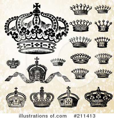 Royalty-Free (RF) Crowns Clipart Illustration by BestVector - Stock Sample #211413