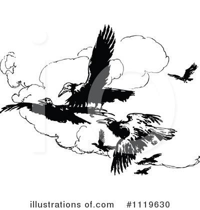 Royalty-Free (RF) Crows Clipart Illustration by Prawny Vintage - Stock Sample #1119630