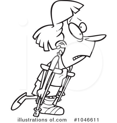 Royalty-Free (RF) Crutches Clipart Illustration by toonaday - Stock Sample #1046611