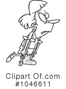 Crutches Clipart #1046611 by toonaday